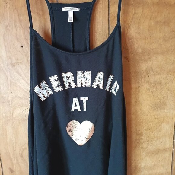 Victoria's Secret Mermaid At Heart Sleep Gown Or Dress Black Size L - Picture 2 of 4